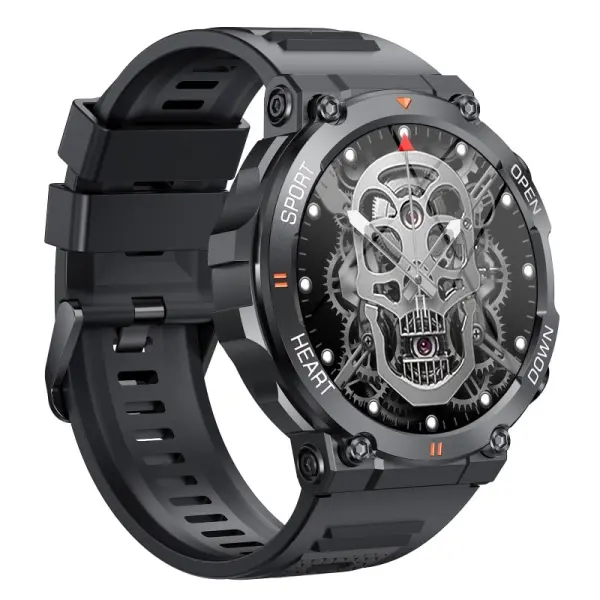 K56PRO Touch Screen Smartwatch. Sejt aktivitetsur med 1.39" IPS-skærm. Sort. - Image 2