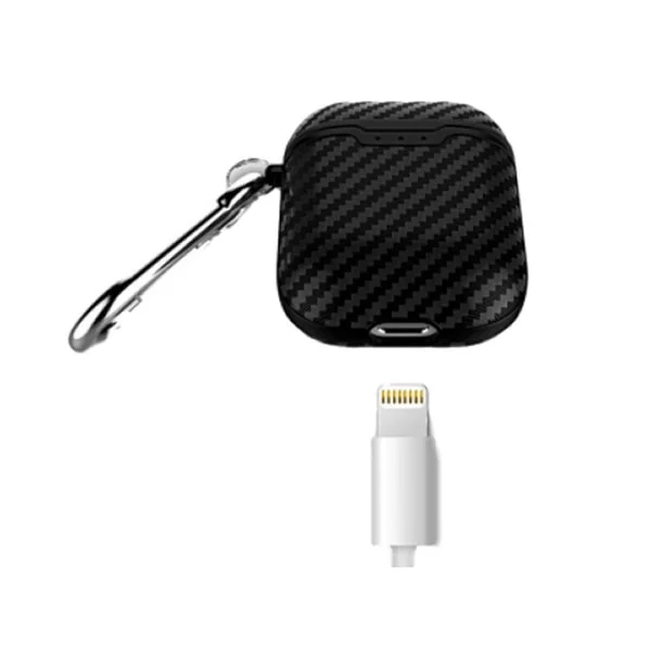 Carbon Fiber TPU beskyttelsescover til dit AirPods etui. Sort. Carbon Fiber TPU beskyttelsescover til dit AirPods etui. Sort. - Image 6