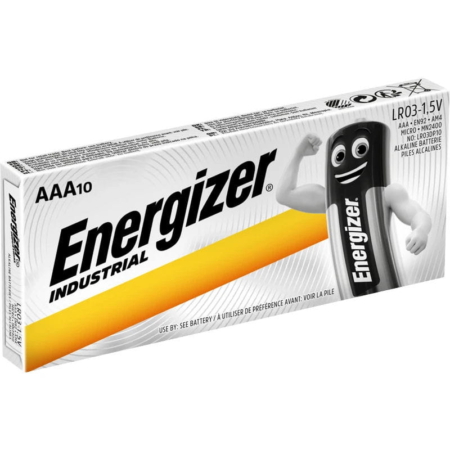 Energizer Industrial EN92 AAA Alkaline Batterier 1,5V 10 stk. Energizer Industrial EN92 AAA Alkaline Batterier 10 stk.