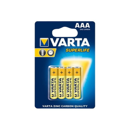 Varta Superlife AAA Kul-Zink Batterier 1,5V 4 stk. Varta Superlife AAA Kul-Zink Batterier 4 stk. 1,5V