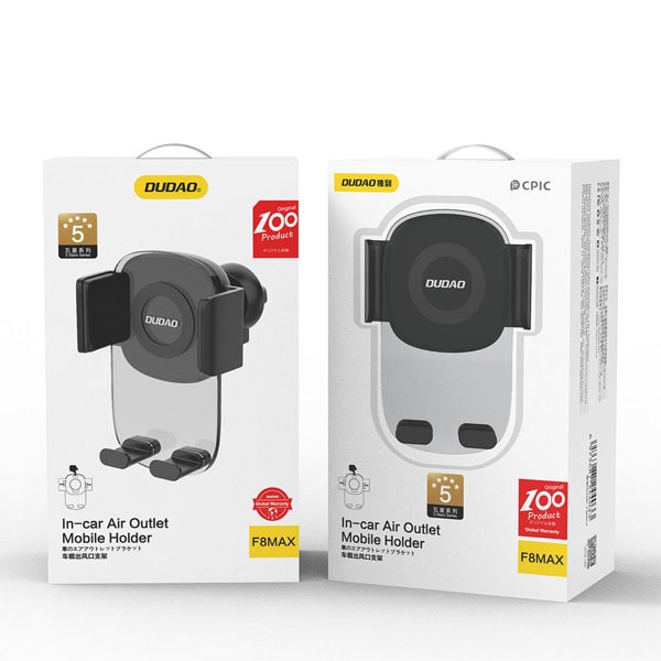 Dudao F8Max Mobilholder til Bil. Universel Holder til Luftventilation. Sort Dudao F8Max Mobilholder til Bil. Universel Holder til Luftventilation. Sort - Image 4