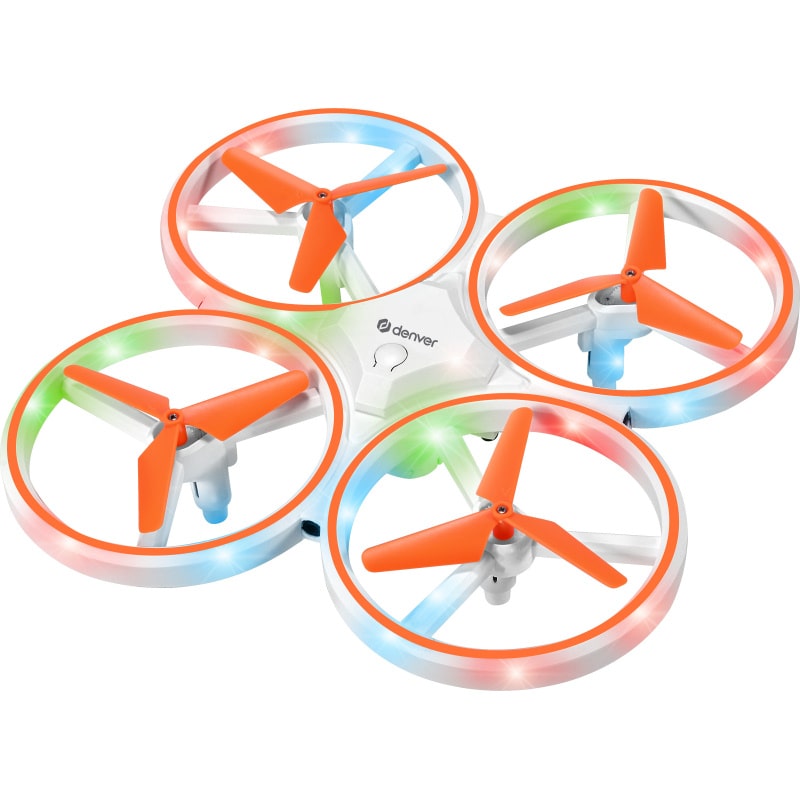 DENVER DRO-171 Mini Drone med Lys – Fjernstyret Begynder Drone med 40m Rækkevidde DENVER DRO-171 Mini Drone med Lys – Fed Begynder Drone