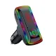 F11 FM-transmitter med LED skærm, lys i 7 farver og dual USB
