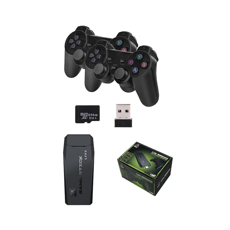 4K HDMI Retro Spilkonsol med 10.000 Indbyggede Spil. Inkl 2 Trådløse controllere