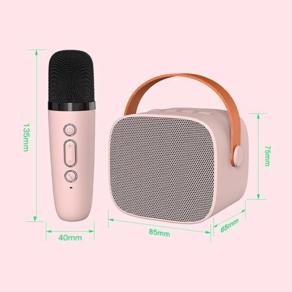 Smart Karaoke Højtaler med To Mikrofoner. Perfekt til Fest og Sjov. Blå - Image 3