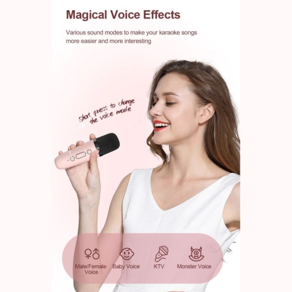 Smart Karaoke Højtaler med To Mikrofoner. Perfekt til Fest og Sjov. Blå - Image 11