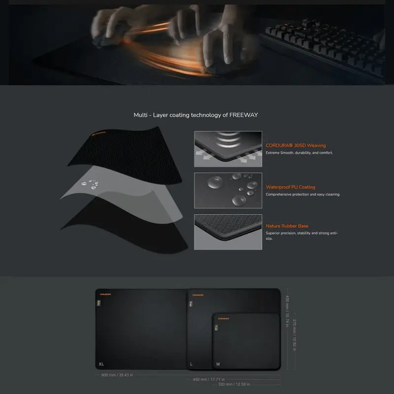 Cougar Freeway M Musemåtte. Medium. 32x27cm. Cougar Freeway M Musemåtte. Medium. 32x27cm. - Image 6