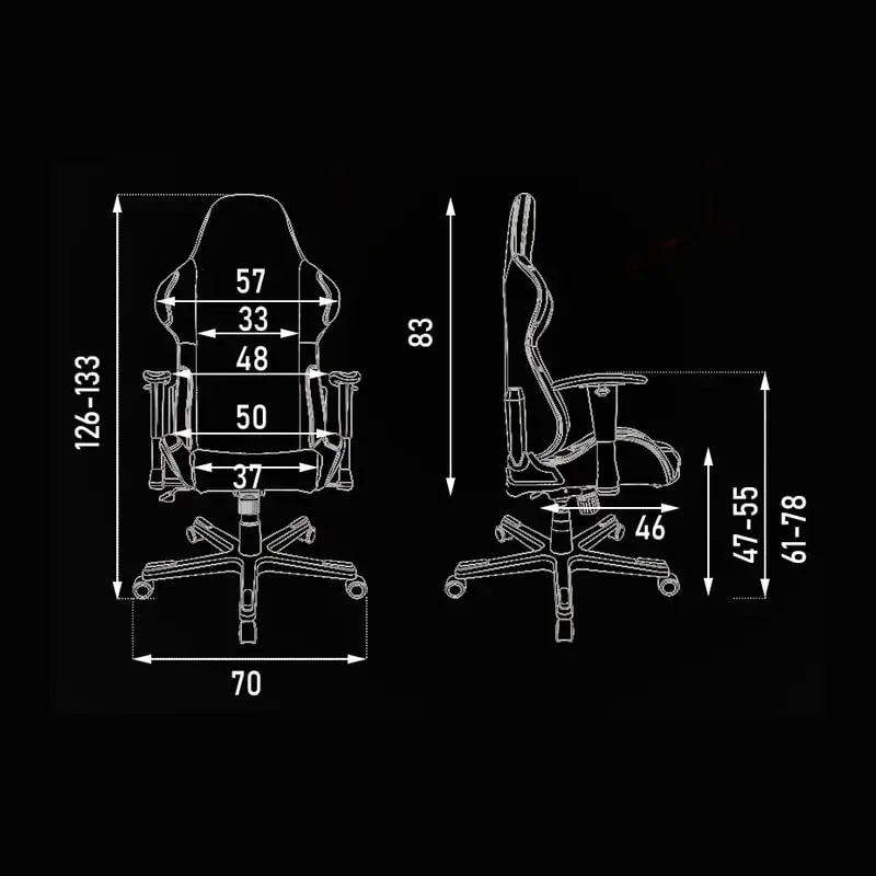 DXRacer gamingstol. Racer P-serien. OH-PF188. Sort. DXRacer gamingstol. Racer P-serien. OH-PF188. Sort. - Image 8