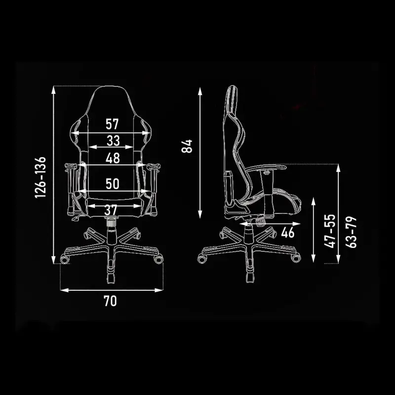 DXRacer gamingstol. Racer P-serien. OH-PG08. Hvid. DXRacer gamingstol. Racer P-serien. OH-PG08. Hvid. - Image 10
