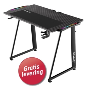 Fedt Gear4U Blitz Gaming Desk med lys. Gaming bord med rummelig bordplade på 100 cm x 60 cm. Dag til dag levering. Bestil her. Kun kr 799,-