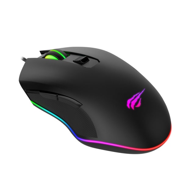 HAVIT HV-MS804 RGB gaming mus med LED lys. HAVIT HV-MS804 RGB gaming mus med LED lys. - Billede 4
