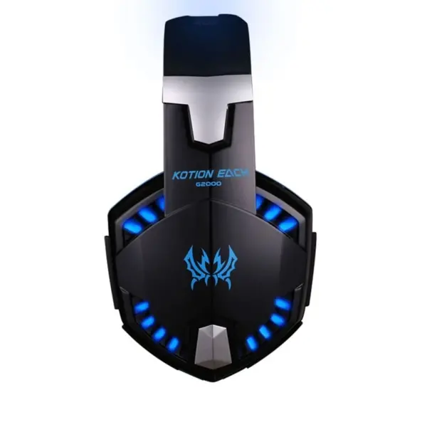 KOTION EACH G2000 Pro Gaming Headset med mikrofon. Super lyd og cool LED lys. Blå. - Image 3