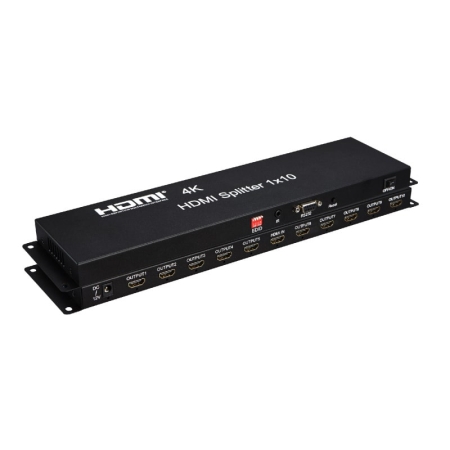 4K HDMI Splitter 1x10 – Fordel dit signal til 10 skærme i 4K 4K HDMI Splitter 1x10 – Fordel dit signal til 10 skærme i 4K