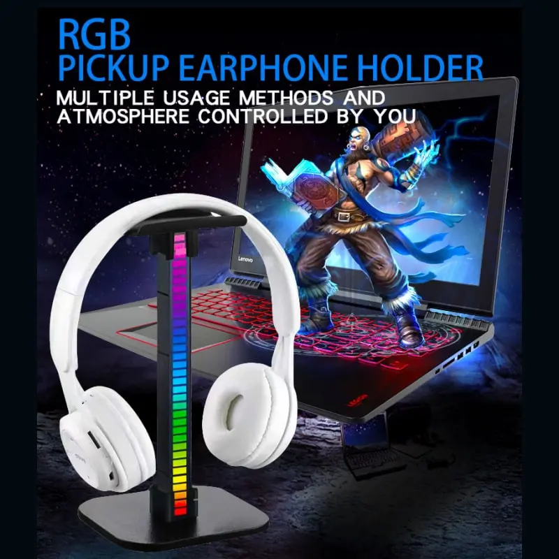 Gaming Headset stander med cool RGB Atmosfærelys. Gaming Headset stander med cool RGB Atmosfærelys. - Image 2