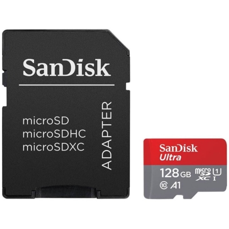 SanDisk Ultra MicroSDXC 128GB 140MB/s A1 / UHS Class 1 / Class10 Mobil, PC og tablet tilbehør