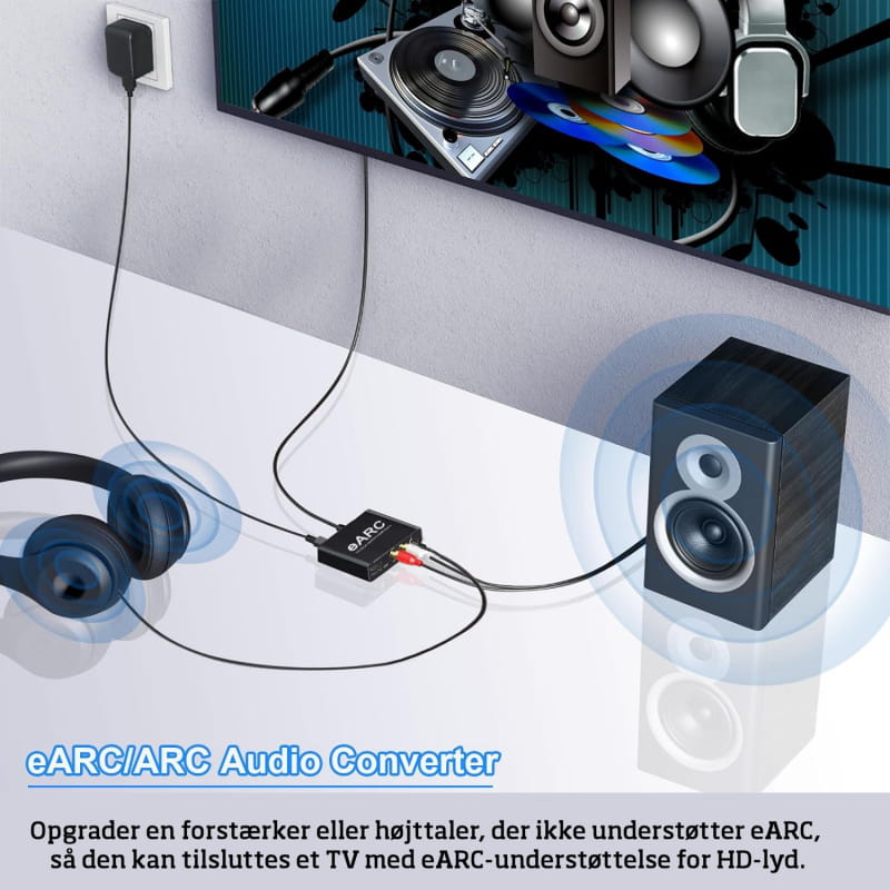 eARC/ARC Audio Konverter – HDMI til Optisk, RCA & 3.5mm eARC/ARC Audio Konverter – HDMI til Optisk, RCA & 3.5mm - Billede 7