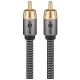 Goobay RCA Kabel Han til Han – Stofbeklædt HiFi Audiokabel – 2m Goobay RCA kabel 2m han til han – stofbeklædt HiFi