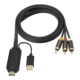 High Quality HDMI til AV kabel / HDMI til RCA med indbygget chip