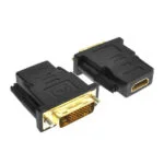 HDMI til DVI adapter. Guldbelagte stik. Mobil, PC og tablet tilbehør