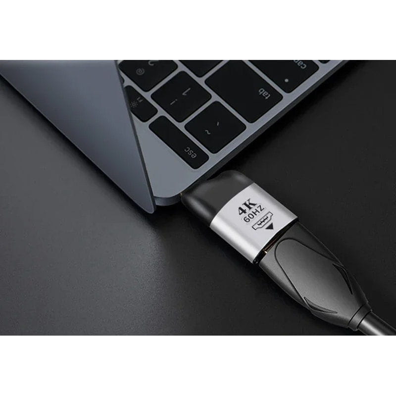 USB-C til HDMI Adapter 4K 60Hz – Grå/Sort USB-C til HDMI Adapter 4K 60Hz – Grå/Sort - Billede 3