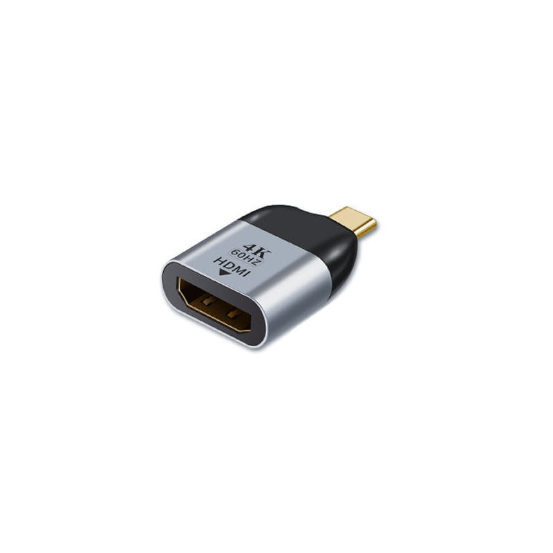 USB-C til HDMI Adapter 4K 60Hz – Grå/Sort USB-C til HDMI Adapter 4K 60Hz | Til TV & Skærm