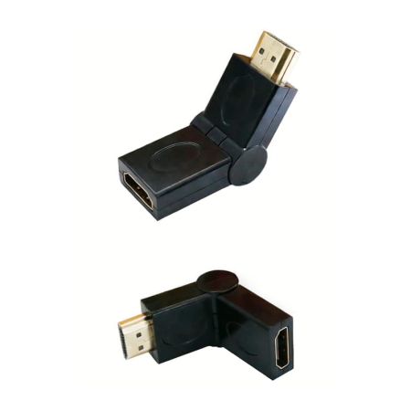 HDMI 180° Adapter (Flad) – Han til Hun, 4K, til TV, PS5, Xbox og PC 180° HDMI Adapter 4K – Flad løsning til TV og konsol