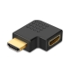 HDMI Vinkeladapter 270° (L-formet) – Guldbelagte stik til TV, PS5, Xbox og PC Mobil, PC og tablet tilbehør