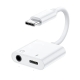 USB-C til 3.5 mm Jack Adapter med Opladning – 2-i-1 Høretelefon Splitter med Mikrofon-Support og DAC USB-C til 3.5 mm Jack Adapter med Opladning | Til bla iPhone