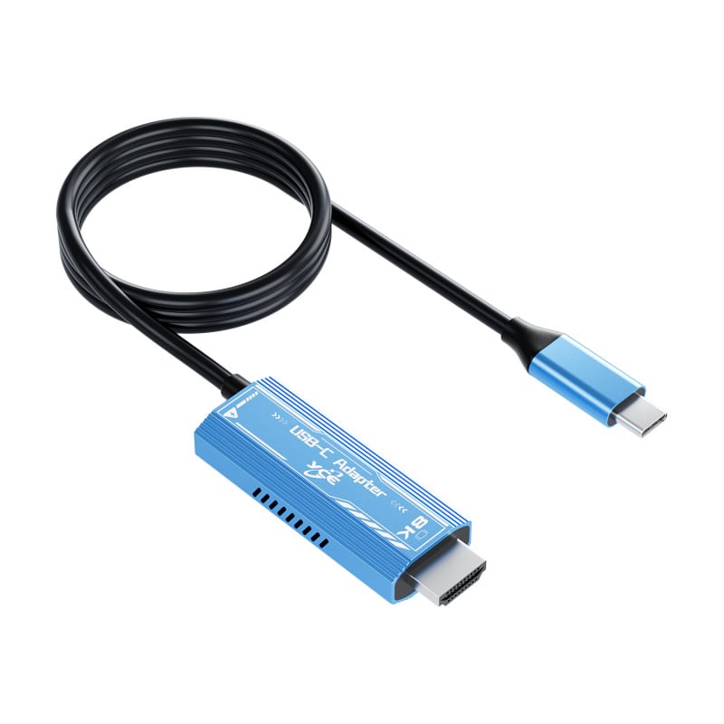 8K HDMI Adapter med USB-C og PD3.0 - 100W Opladning. 8K HDMI Adapter med USB-C og PD3.0 - 100W Opladning. - Billede 2