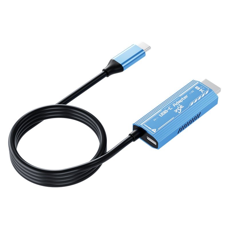 8K HDMI Adapter med USB-C og PD3.0 - 100W Opladning. 8K HDMI Adapter med USB-C og PD3.0 - 100W Opladning. - Billede 4