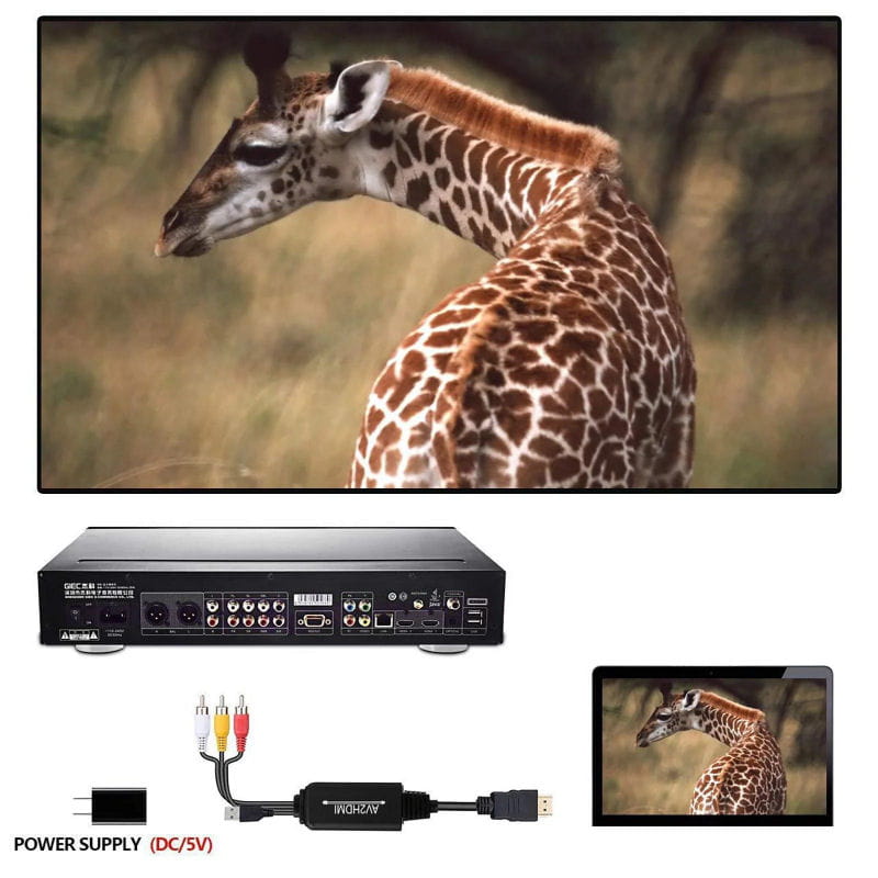 AV til HDMI Adapter Kabel 1080P til DVD, VHS, Kamera og Retrospil – 1.8 m AV til HDMI Adapter Kabel 1080P til DVD, VHS, Kamera og Retrospil – 1.8 m - Billede 10