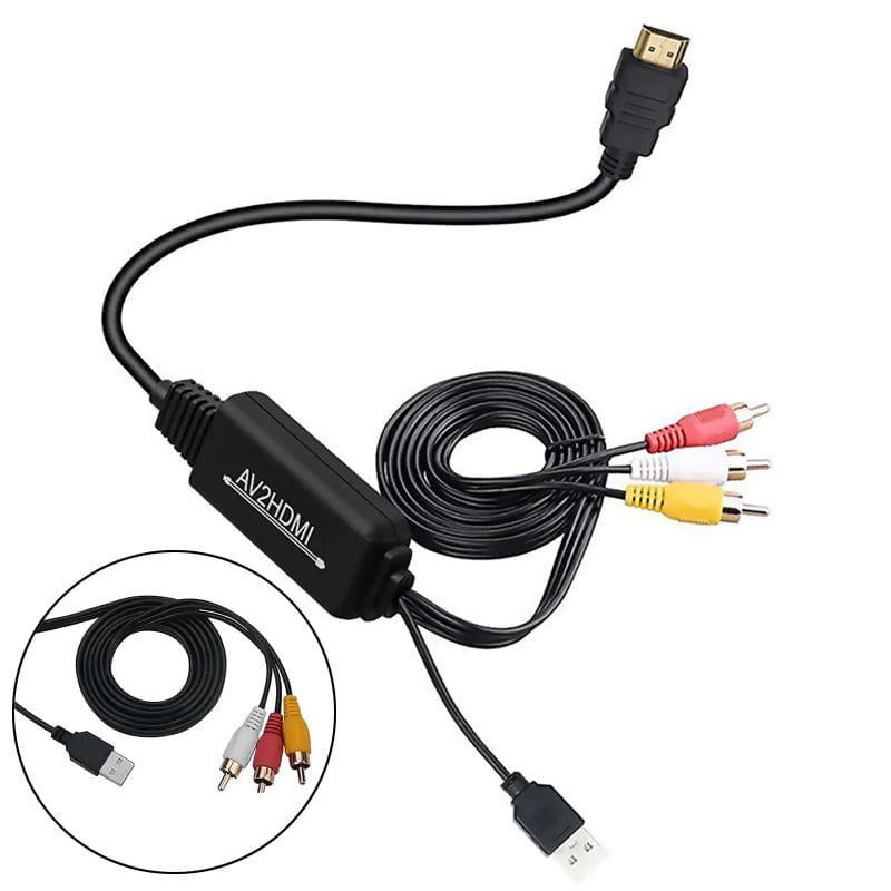 AV til HDMI Adapter Kabel 1080P til DVD, VHS, Kamera og Retrospil – 1.8 m AV til HDMI Adapter Kabel 1080P til DVD, VHS, Kamera og Retrospil – 1.8 m - Billede 3