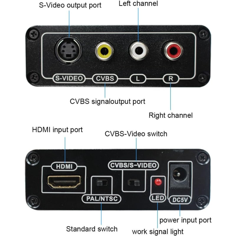 HDMI til AV / RCA / S-video Konverter. Tilslut nye enheder til dit gamle TV. HDMI til AV / RCA / S-video Konverter. Tilslut nye enheder til dit gamle TV. - Billede 9