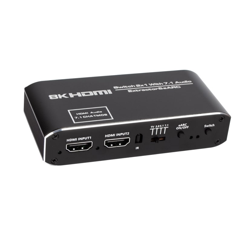 HDMI 2.1 Switch med lydudtræk (Audio Extractor) – ARC/eARC – 8K/30Hz & 4K/120Hz – Optisk & Coaxial lydudgang HDMI 2.1 Switch med lydudtræk (Audio Extractor) – ARC/eARC – 8K/30Hz & 4K/120Hz – Optisk & Coaxial lydudgang - Image 2
