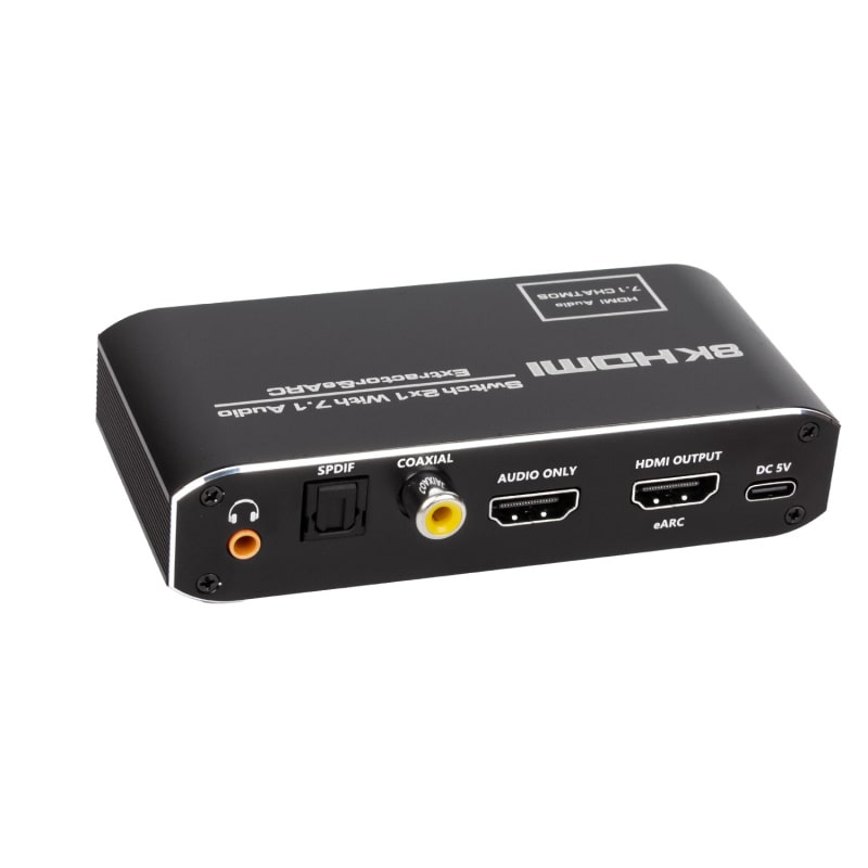 HDMI 2.1 Switch med lydudtræk (Audio Extractor) – ARC/eARC – 8K/30Hz & 4K/120Hz – Optisk & Coaxial lydudgang HDMI 2.1 Switch med lydudtræk (Audio Extractor) – ARC/eARC – 8K/30Hz & 4K/120Hz – Optisk & Coaxial lydudgang - Image 3