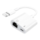 Lightning til Ethernet Adapter – Hurtig 10/100Mbps RJ45 LAN Forbindelse til iPhone og iPad Lightning til Ethernet Adapter – Hurtig RJ45 LAN Forbindelse