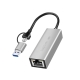 LogiLink USB-A/-C til 2,5G LAN-adapter. Perfekt til streaming, gaming og hjemmekontor LogiLink USB-A/-C til 2,5G LAN-adapter. Streaming, gaming mm