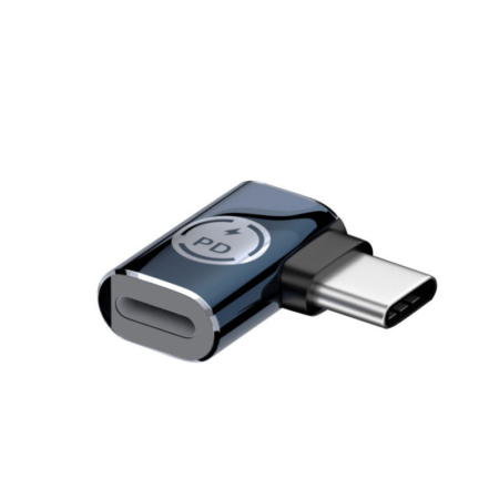 Lightning til USB-C Adapter med 35W PD Hurtigopladning – Lightning Hun til USB-C Han – 90° Vinklet Lightning til USB-C Adapter 90° Vinklet | Hurtigopladning;