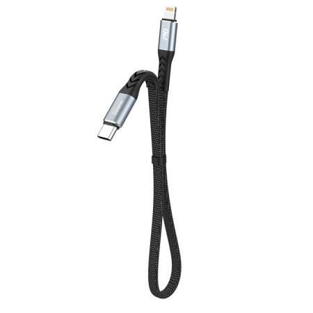 Dudao L10P USB-C til Lightning Kabel – 20W Hurtigopladning. 23cm, Sort