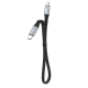 Dudao L10P USB-C til Lightning Kabel – 20W Hurtigopladning, 23 cm, Sort Dudao L10P USB-C til Lightning Kabel – 20W Hurtigopladning. 23cm, Sort