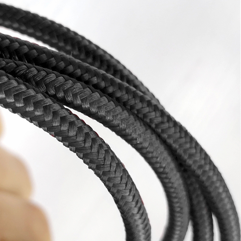 Flettet USB-C til Lightning-kabel. 9V, 20W hurtig opladning. Sort. 2 m. Flettet USB-C til Lightning-kabel. 9V, 20W hurtig opladning. Sort. 2 m. - Image 3