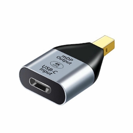 USB-C Hun til Mini DisplayPort Han Adapter 4K 60Hz – Grå/Sort USB-C Hun til Mini DisplayPort Han Adapter 4K 60Hz – Grå/Sort