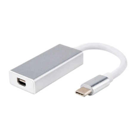 USB-C til Mini DisplayPort Adapter 4K 10Gbps – Silver USB-C til Mini DisplayPort Adapter 4K 10Gbps – Silver