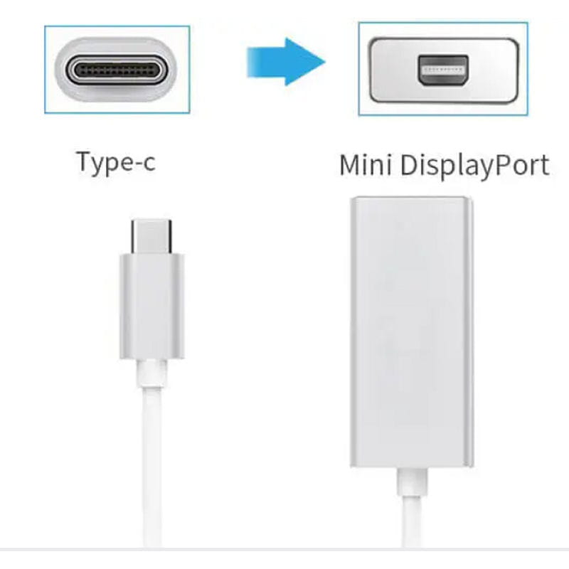 USB-C til Mini DisplayPort Adapter 4K 10Gbps – Silver USB-C til Mini DisplayPort Adapter 4K 10Gbps – Silver - Billede 5