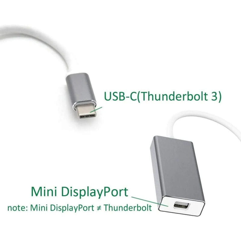 USB-C til Mini DisplayPort Adapter 4K 10Gbps – Silver USB-C til Mini DisplayPort Adapter 4K 10Gbps – Silver - Billede 6