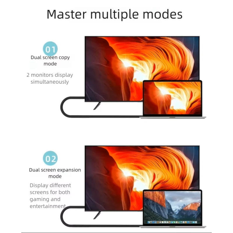 USB-C til Mini DisplayPort Kabel 4K 60Hz HDR – 1.8m, Sort USB-C til Mini DisplayPort Kabel 4K 60Hz HDR – 1.8m, Sort - Billede 5