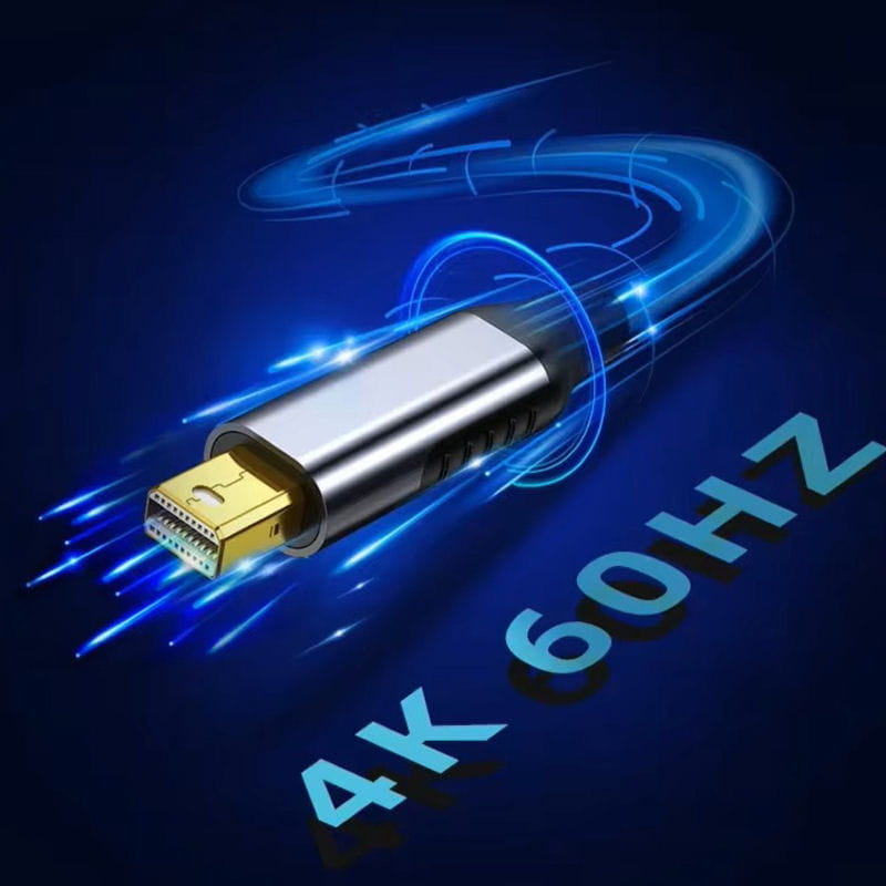 USB-C til Mini DisplayPort Kabel 4K 60Hz HDR – 1.8m, Sort USB-C til Mini DisplayPort Kabel 4K 60Hz HDR – 1.8m, Sort - Billede 6