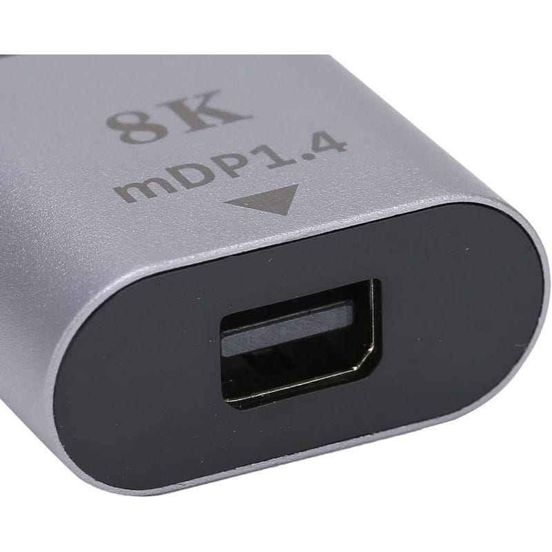 USB-C Han til Mini DisplayPort Hun Adapter 8K – DP1.4 Converter til 4K/8K Skærm – Grå/Sort USB-C Han til Mini DisplayPort Hun Adapter 8K – DP1.4 Converter til 4K/8K Skærm – Grå/Sort - Billede 6