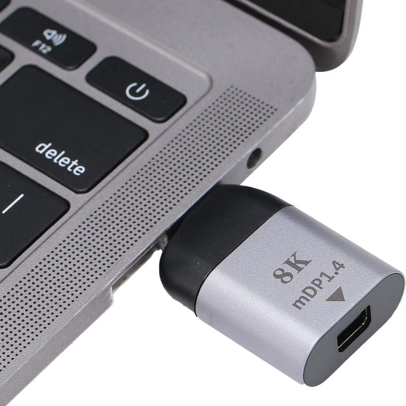 USB-C Han til Mini DisplayPort Hun Adapter 8K – DP1.4 Converter til 4K/8K Skærm – Grå/Sort USB-C Han til Mini DisplayPort Hun Adapter 8K – DP1.4 Converter til 4K/8K Skærm – Grå/Sort - Billede 7
