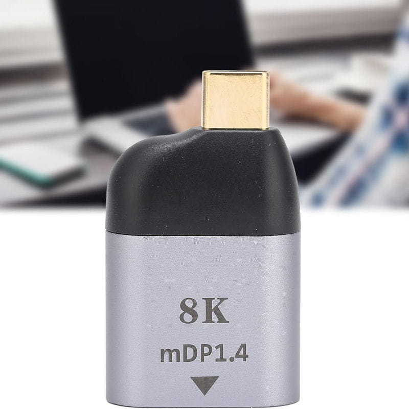 USB-C Han til Mini DisplayPort Hun Adapter 8K – DP1.4 Converter til 4K/8K Skærm – Grå/Sort USB-C Han til Mini DisplayPort Hun Adapter 8K – DP1.4 Converter til 4K/8K Skærm – Grå/Sort - Billede 9